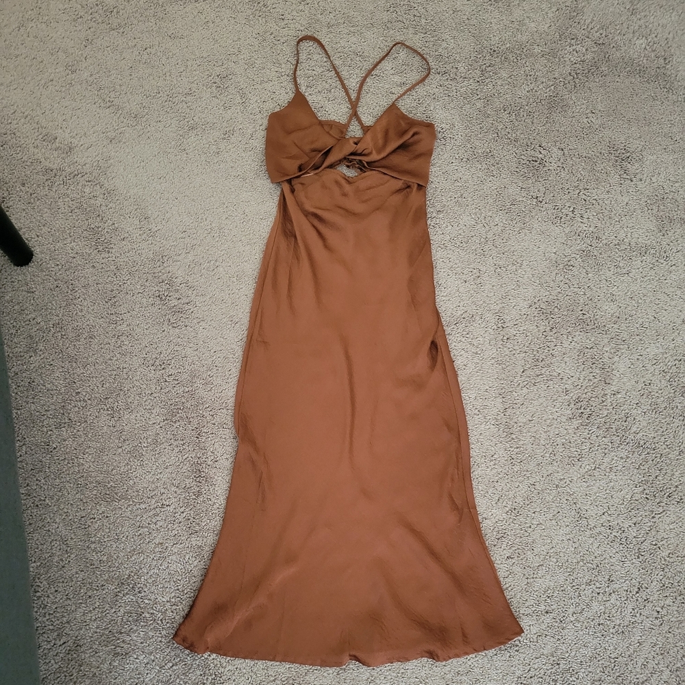 Satin Midi Dress